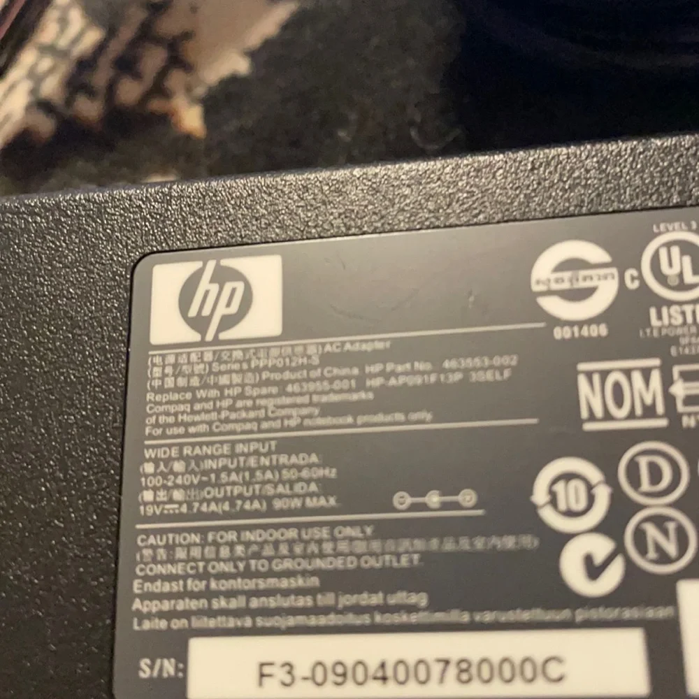 HP AC Adapter PPP012H-S